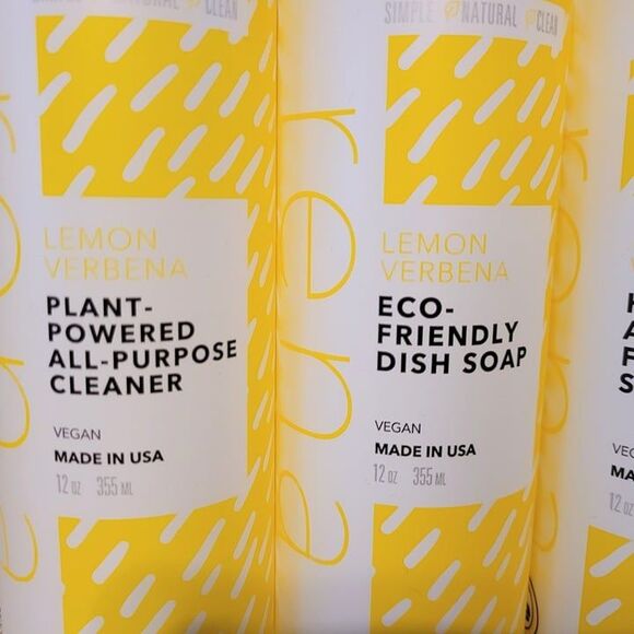 Rena Lemon Verbena Cleaner Soaps Softener Vegan Natural 4 Piece Bundle Set HTF! - Picture 2 of 7
